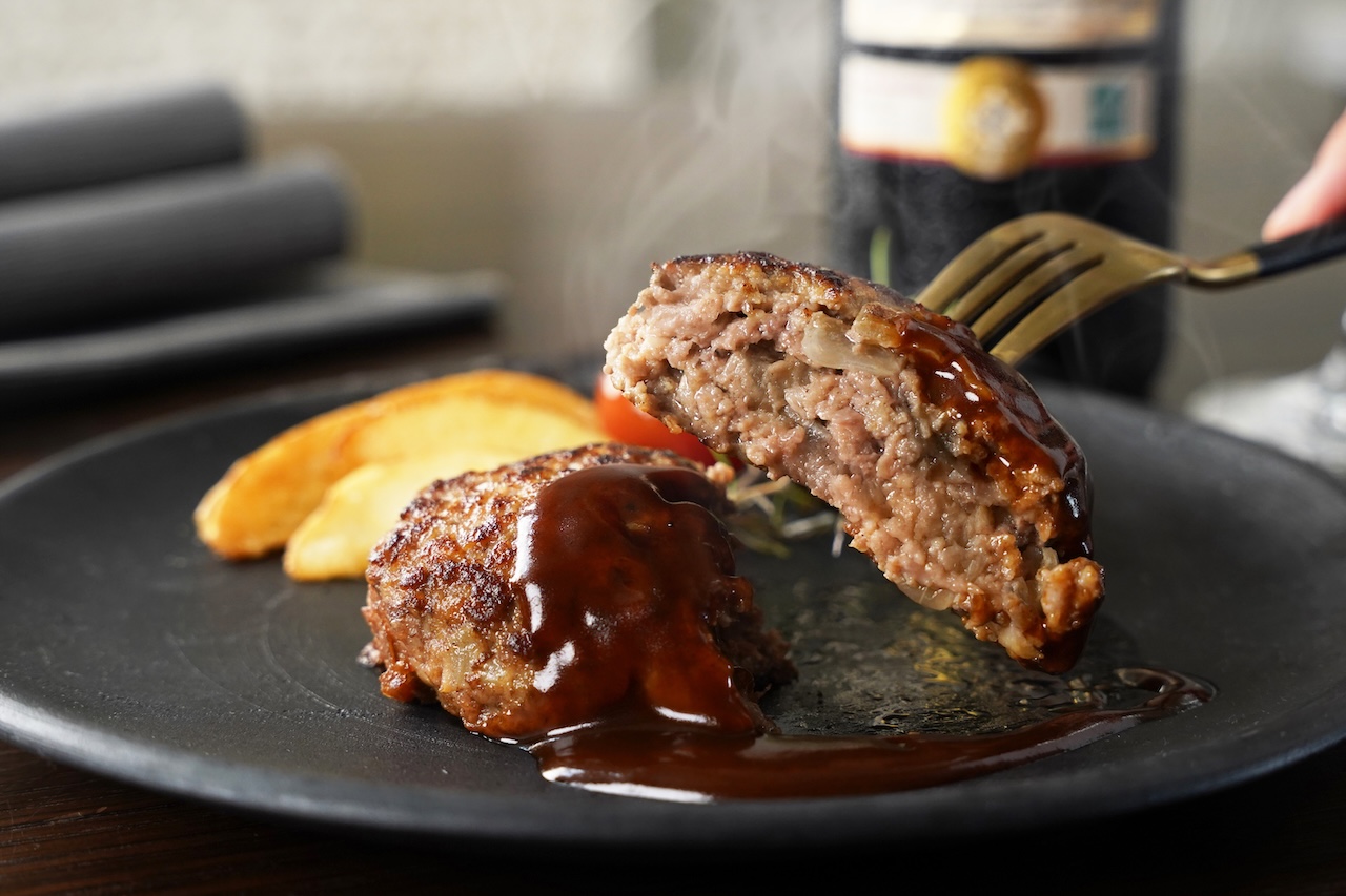 温め直したハンバーグ